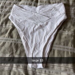 Aerie Textured White Bikini Bottom